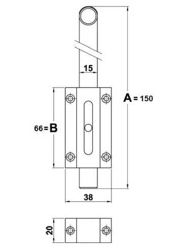 Pasador Sobreponer Latón Pulido