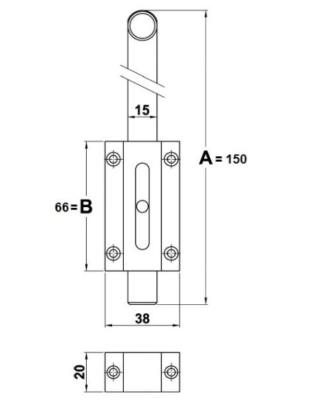 Pasador Sobreponer Latón Pulido Pasador Sobreponer Latón Pulido