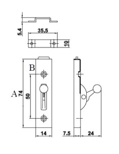 Pasador Automático Latón Pulido 2