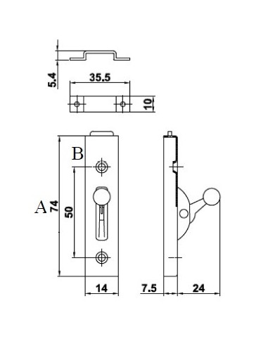 Pasador Automático Latón Pulido