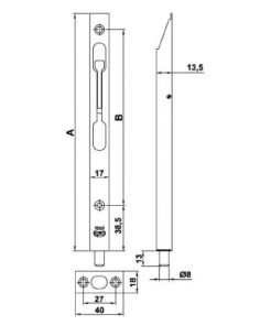 Pasador Embutido Latón 2