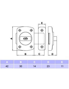 Pasador Sobreponer Cromo 2