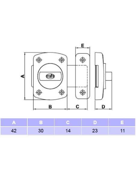 Pasador Sobreponer Cromo