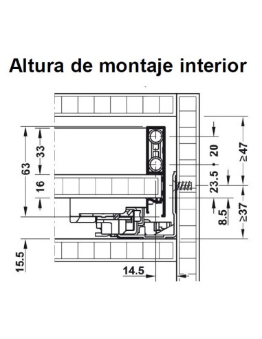 Cajón Vionaro H63 Grafito