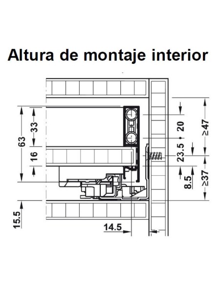 Cajón Vionaro H63 Grafito Cajón Vionaro H63 Grafito