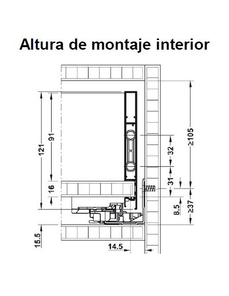 Cajón Vionaro H121 Grafito