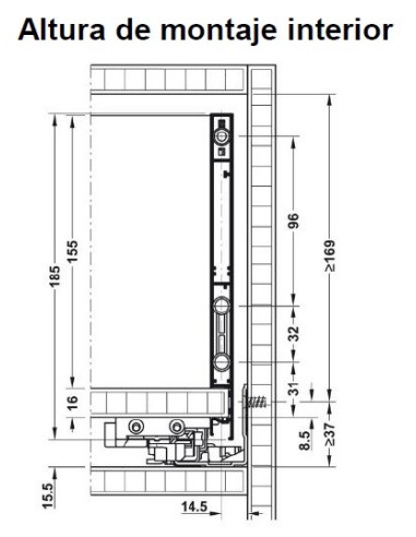 Cajón Vionaro H185 Grafito