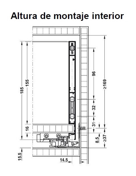 Cajón Vionaro H185 Grafito Cajón Vionaro H185 Grafito