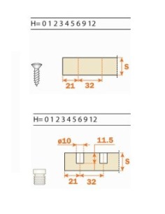 Base Bisagra Zamak Automática Taco/Tornillo 2