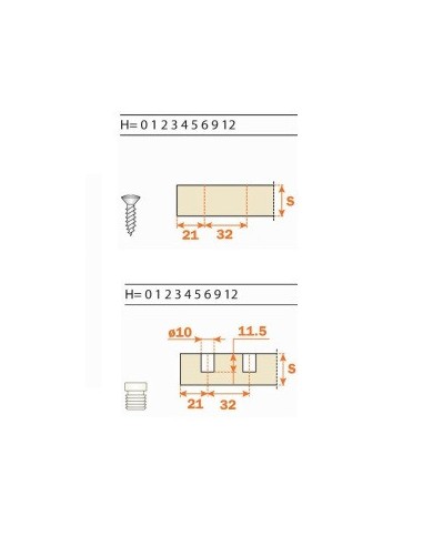 Base Bisagra Zamak Automática Taco/Tornillo