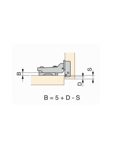 Bisagra Acodada Emuca C90