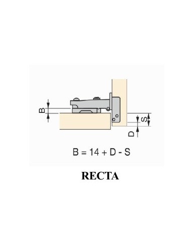 Bisagra Recta Soft Emuca C91
