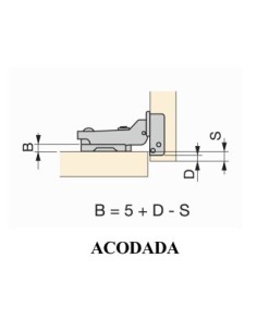 Bisagra Acodada Soft Emuca C91 2