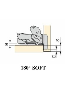 Bisagra Soft Emuca C91 de 180º 2