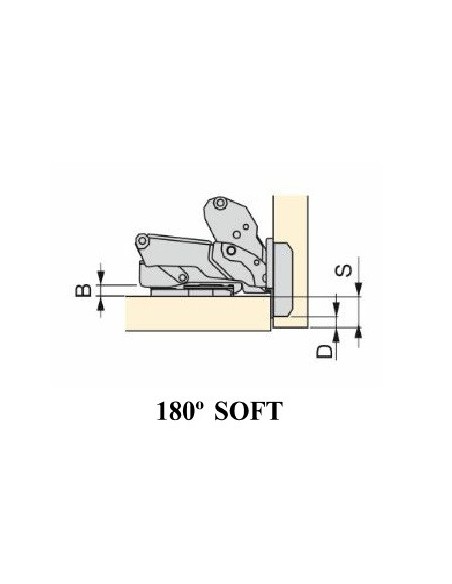 Bisagra Soft Emuca C91 de 180º