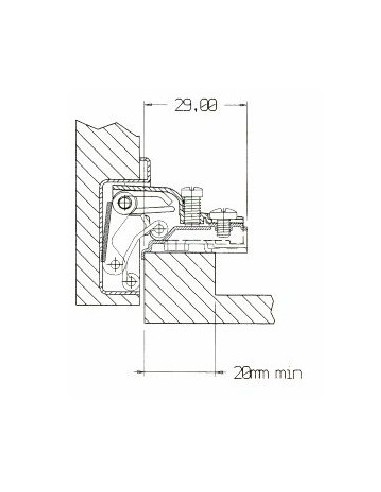 Bisagra Pala Extracorta