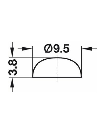 Tope Adhesivo Transparente de 10 mm