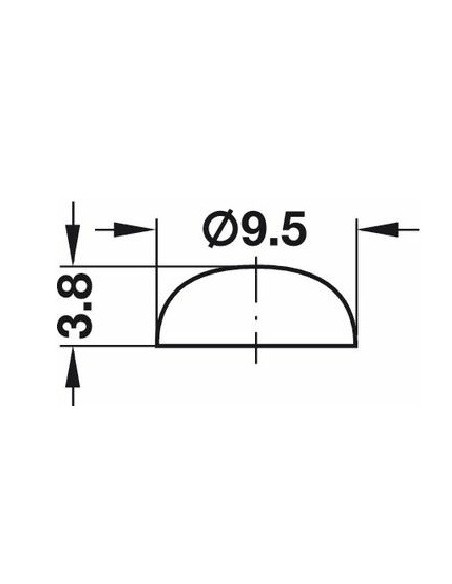 Tope Adhesivo Transparente de 10 mm
