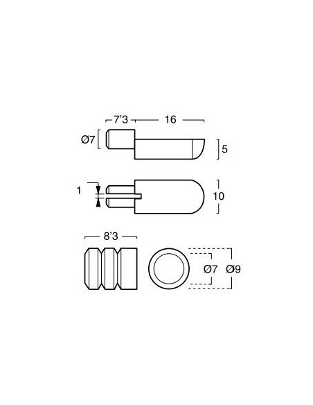 Soporte más Casquillo Latón