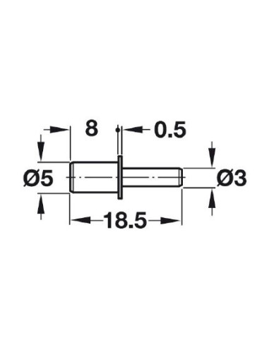 Soporte 3 mm / 5 mm Arandela