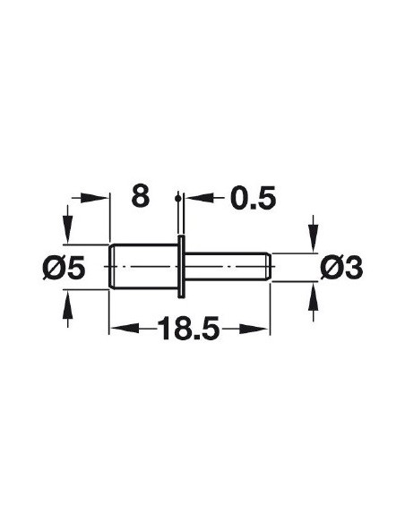 Soporte 3 mm / 5 mm Arandela