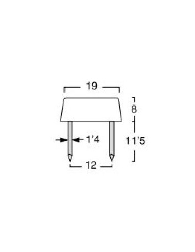 Soporte Plástico 2 Puntas