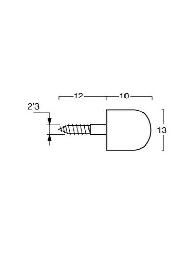 Soporte Plástico Vitrina 13 mm