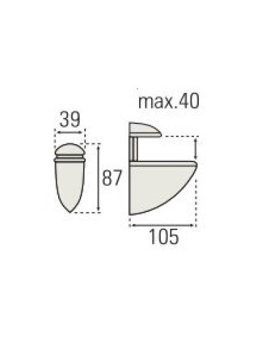 Soporte Estante Regulable a 40 mm