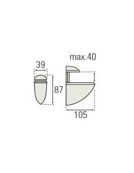 Soporte Estante Regulable a 40 mm Soporte Estante Regulable a 40 mm