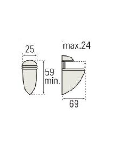 Soporte Estante Regulable a 24 mm